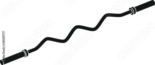 Olympic Curl Weight Bar icon , vector