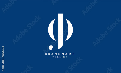 Alphabet letters Initials Monogram logo JO, OJ, J and O