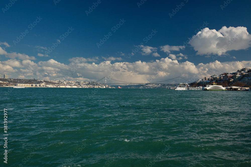 Sea and city. Bosphorus and Istanbul view