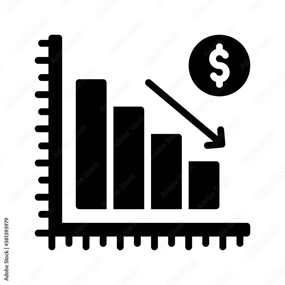 economic recession related graph and arrow with dollar sign vectors in solid design, economic recession related graph and arrow with dollar sign vectors in solid design,