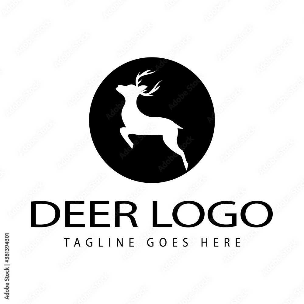 elk deer logo icon vector template. elk deer logo icon vector template.