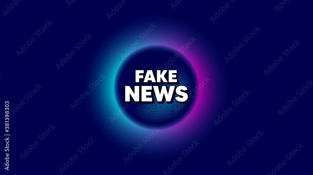 Fake news symbol. Abstract neon background with dotwork shape. Media newspaper sign. Daily information. Offer neon banner. Fake news badge. Space background with abstract planet. Vector Fake news symbol. Abstract neon background with dotwork shape. Media newspaper sign. Daily information. Offer neon banner. Fake news badge. Space background with abstract planet. Vector