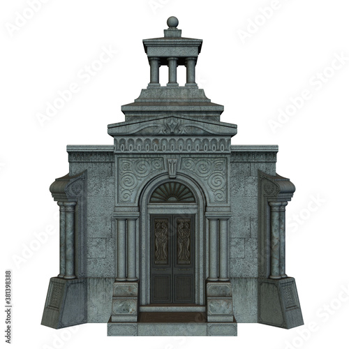 3d rendered stone crypt