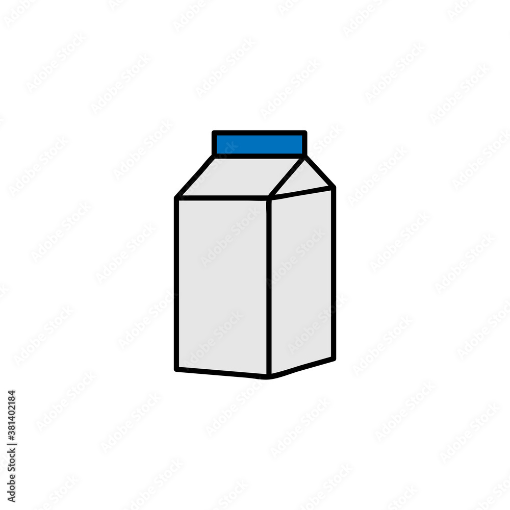 Milk carton icon image. Web design, mobile app. Milk carton icon image. Web design, mobile app.