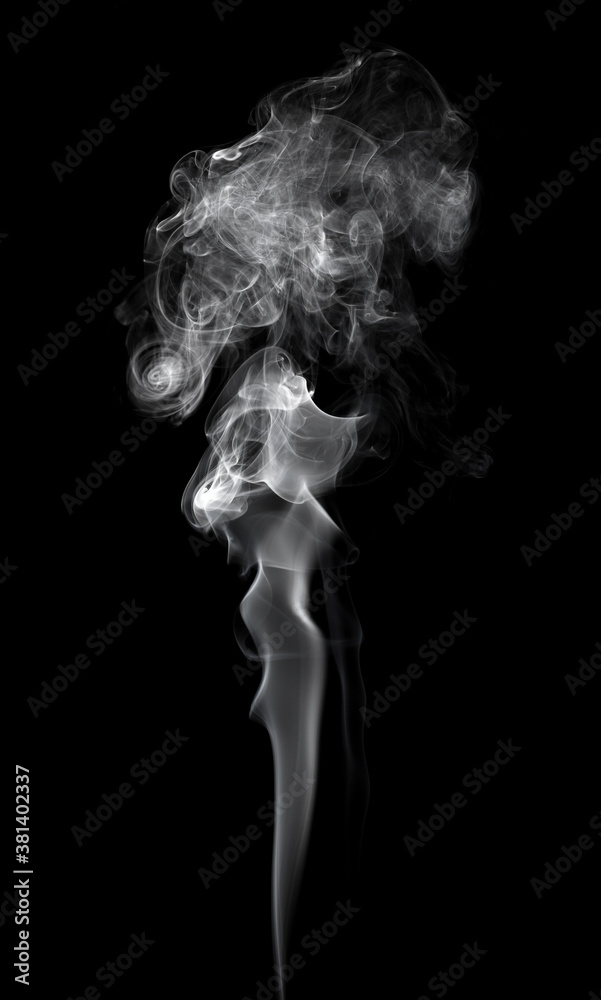 Movement of smoke on black background Movement of smoke on black background