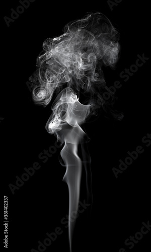 Fototapeta Naklejka Na Ścianę i Meble -  Movement of smoke on black background