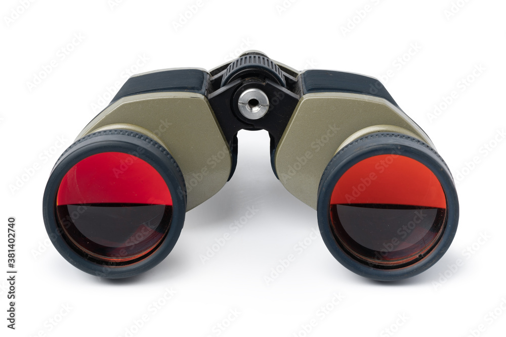 Pair of binoculars isolated on white background Pair of binoculars isolated on white background