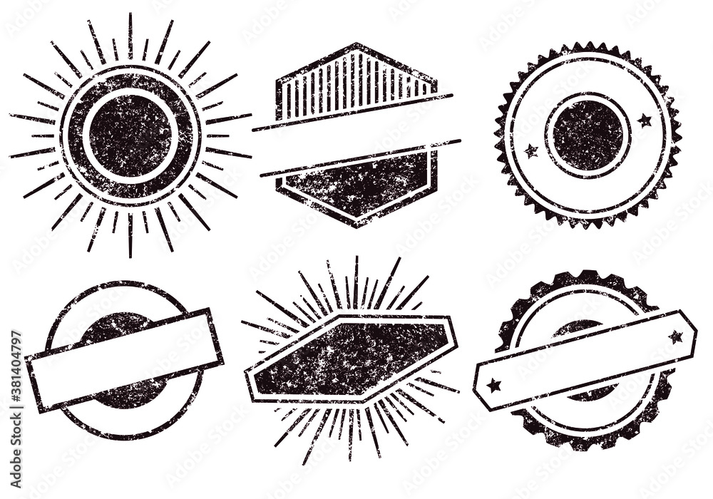 Vetor de Design of old worn round stamps for sale. Brands to denote