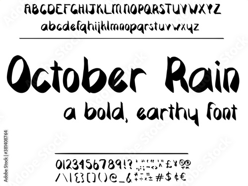 Hand drawn typeface. 