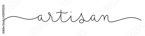 ARTISAN black vector monoline calligraphy banner with swashes