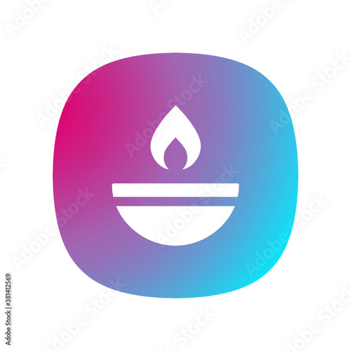 Oil Flame - Button