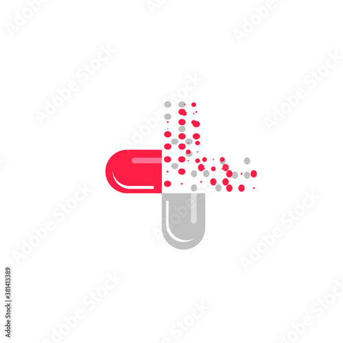 Doctor plus capsul stethoscope logo design health care and medical pharmacy vector symbols.