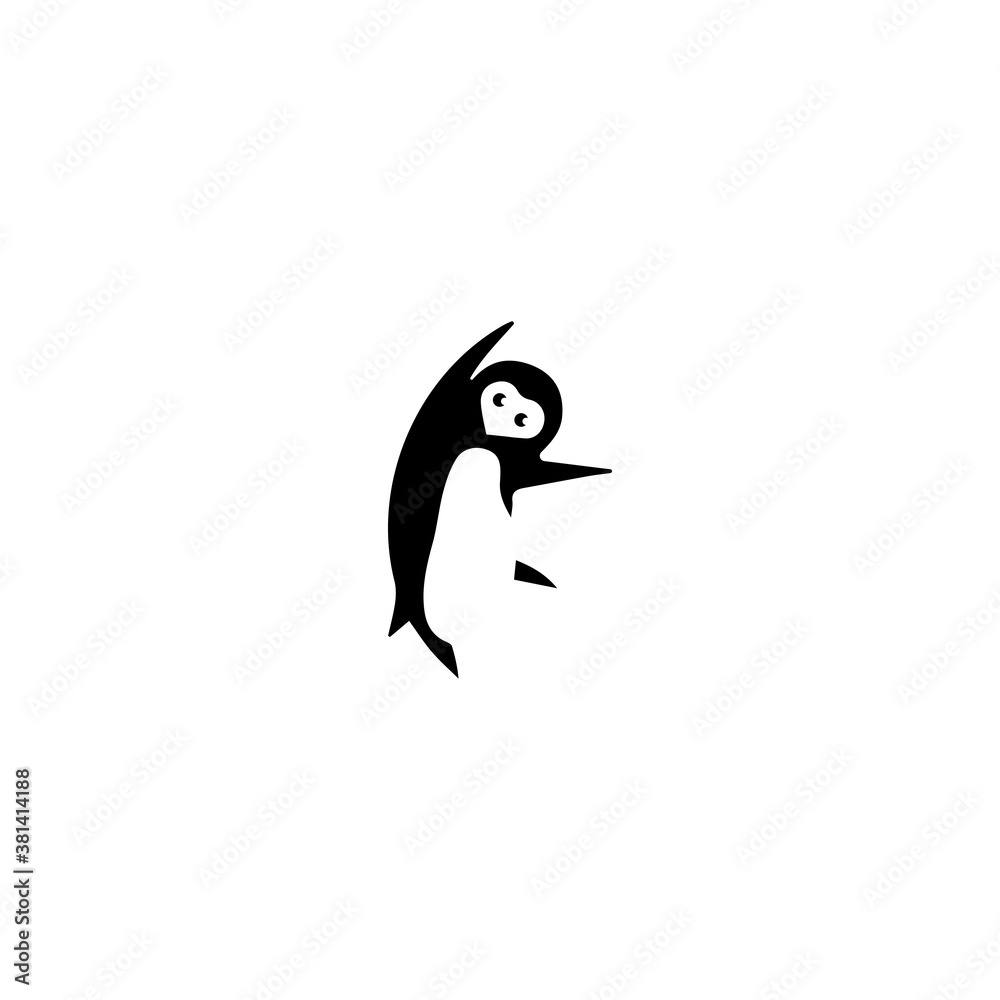 Obraz premium penguin logo template design