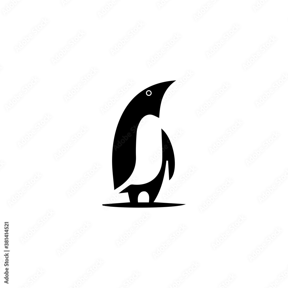 Obraz premium penguin logo template design