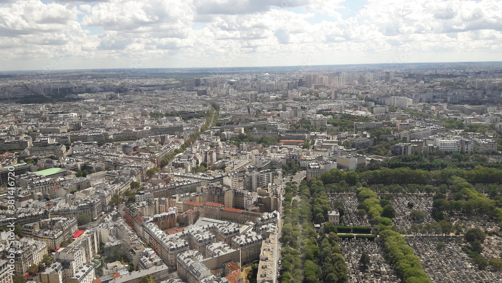 view of Paris from a height of 200 meters