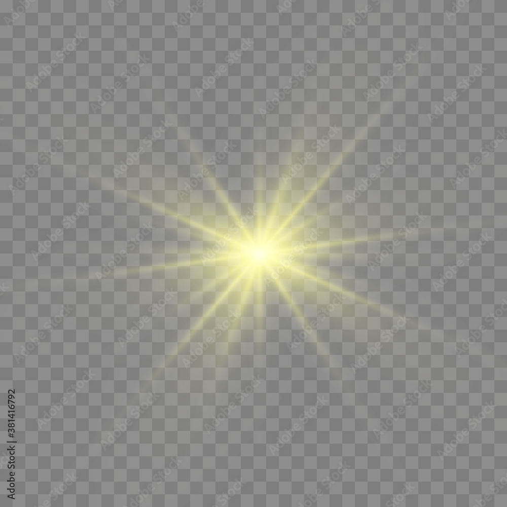Glow light effect. Star burst with sparkles.Sun. Glow light effect. Star burst with sparkles.Sun.