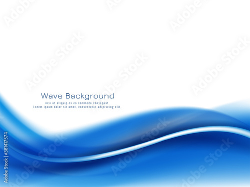 Beautiful blue wave modern decorative background