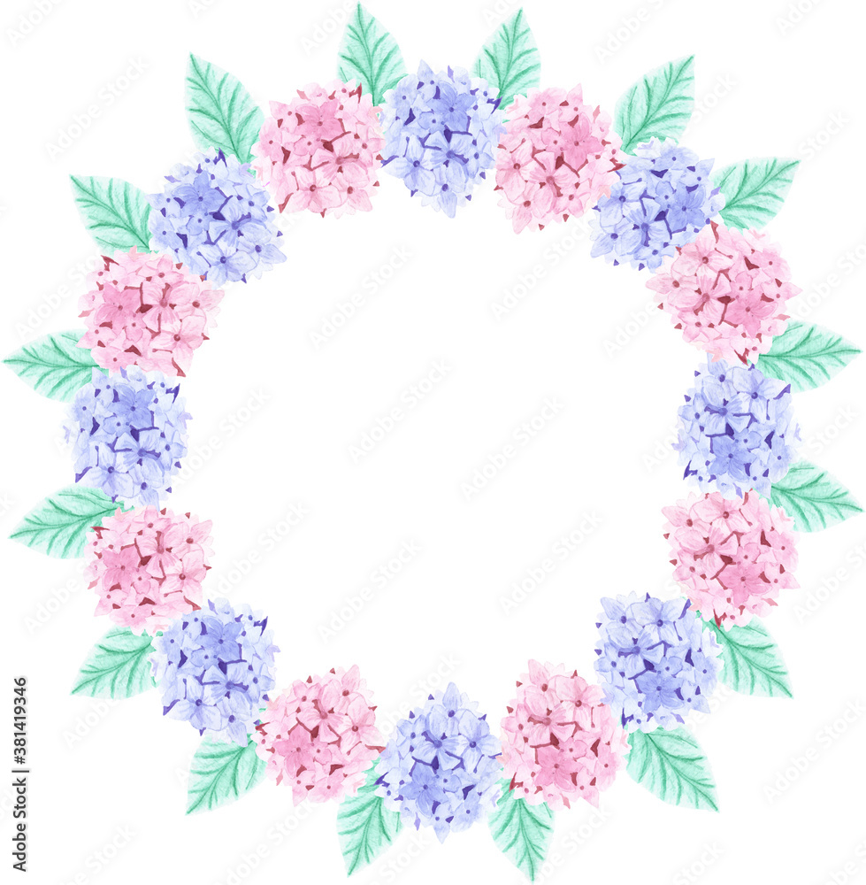 Hydragea Flower wreath