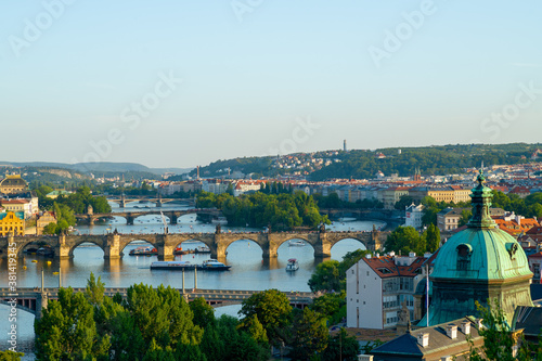 landscape of Prague, Czech Republic on sunny day