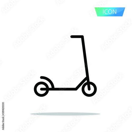 scooter electric icon vector isolated on white background.
