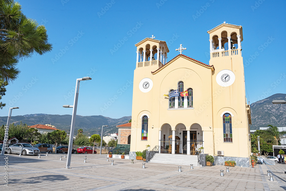 Front der hl. Anastasius-Kirche, Kalamata, Peleponnes, Griechenland	