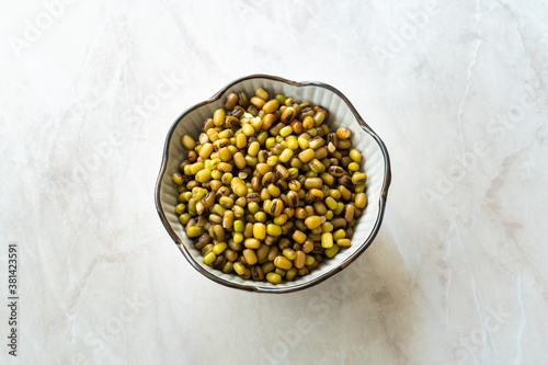 Healthy Organic Mung Beans in Bowl