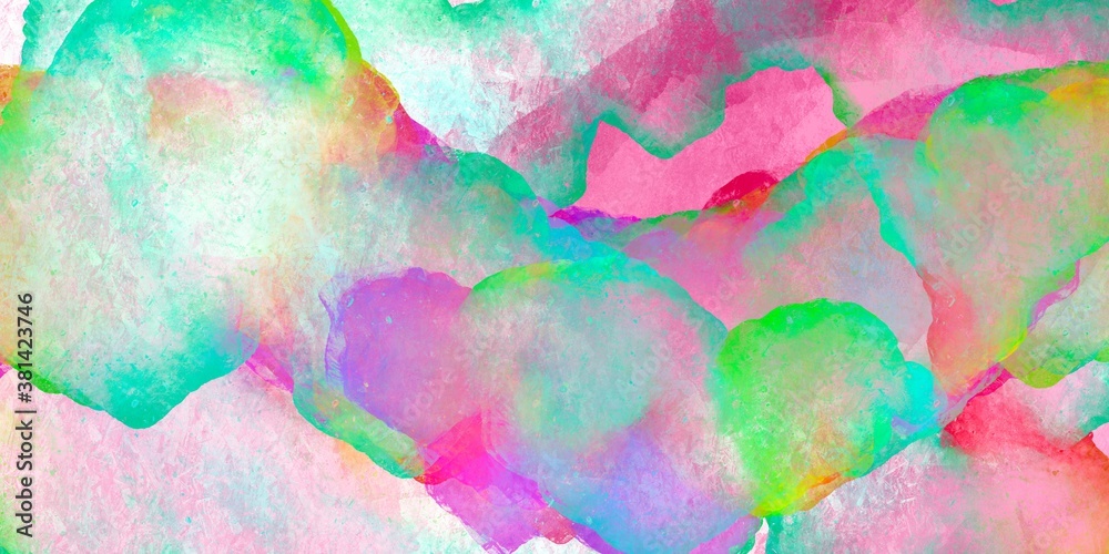 abstract watercolor screaming colors background