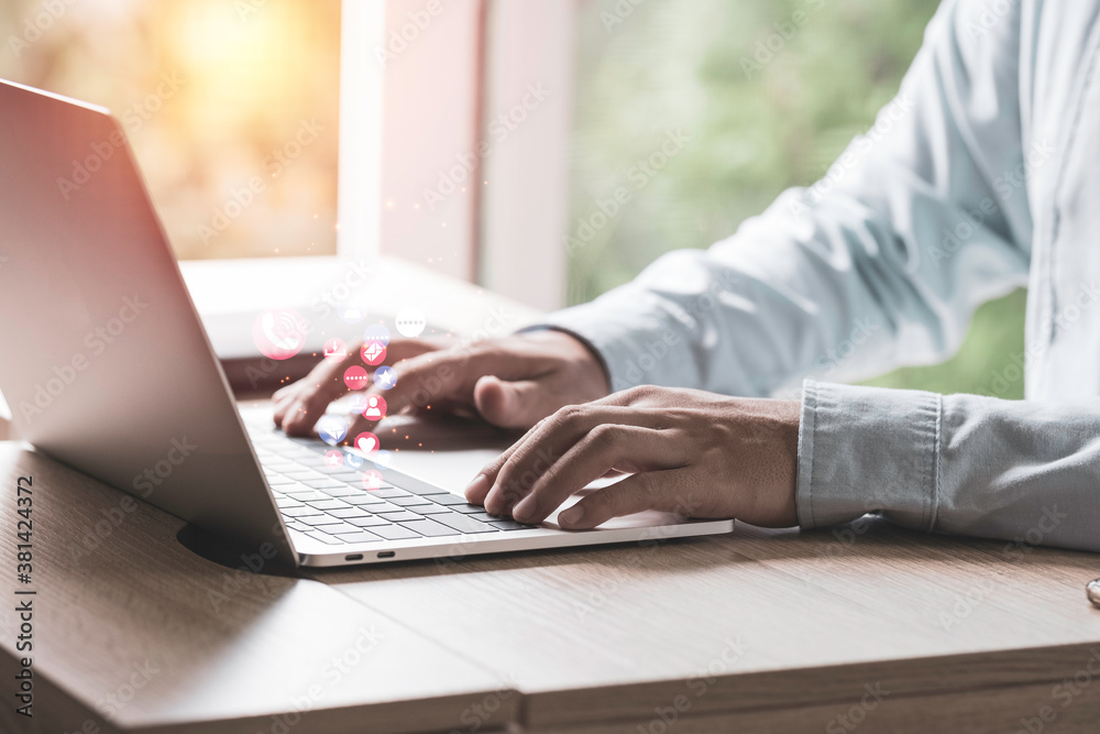 Businessman using laptop computer analysis investment graph in stock market with red depression economic crisis. Businessman using laptop computer analysis investment graph in stock market with red depression economic crisis.