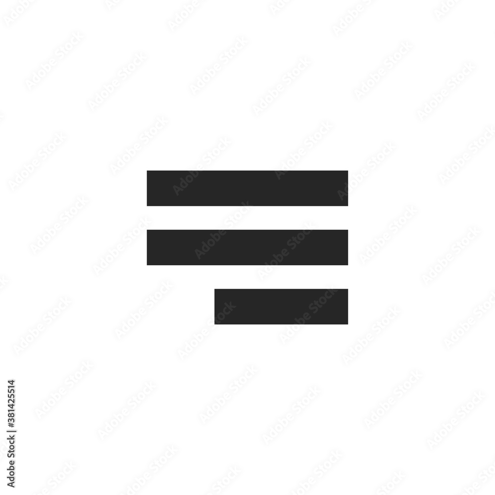 Menu Right Icon. Vector Illustration Menu Right Icon. Vector Illustration