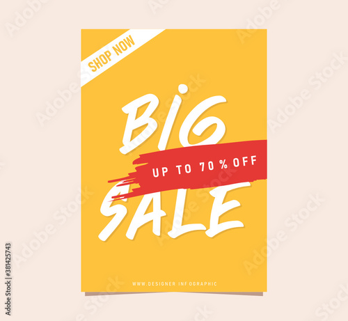 Big sale flyer Vector illustration for social media banner, poster, flyer and design with sale product