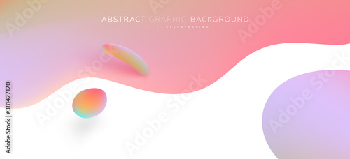 Abstract background with beautiful liquid fluid geometric elements for posters, placards and brochures. Eps10 vector illustration.