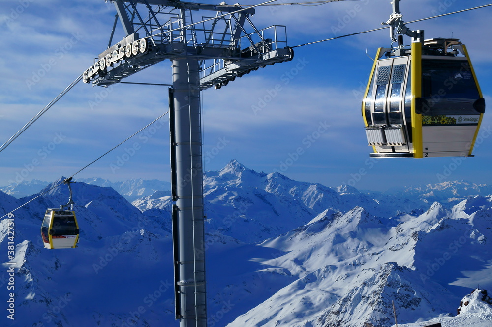 Panorama of mountain landscapes of the CAUCASUS