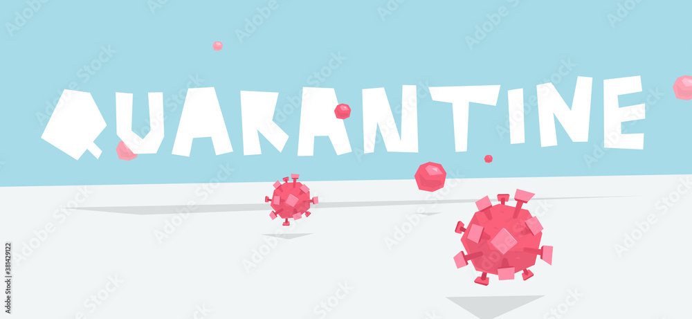 Virus pollution concept illustration for medical banners and Stay home and quarantine posters backgrounds design. Eps10 vector illustration