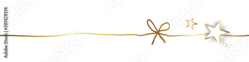 Sterne Stern Schleife Band Banner Gold Weihnachten 
