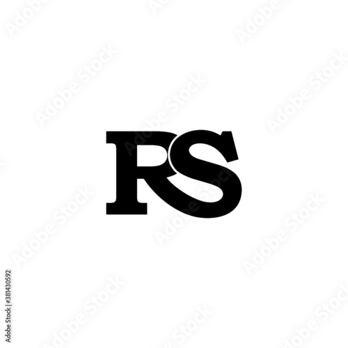 R logo RS vector abstract icon illustrations