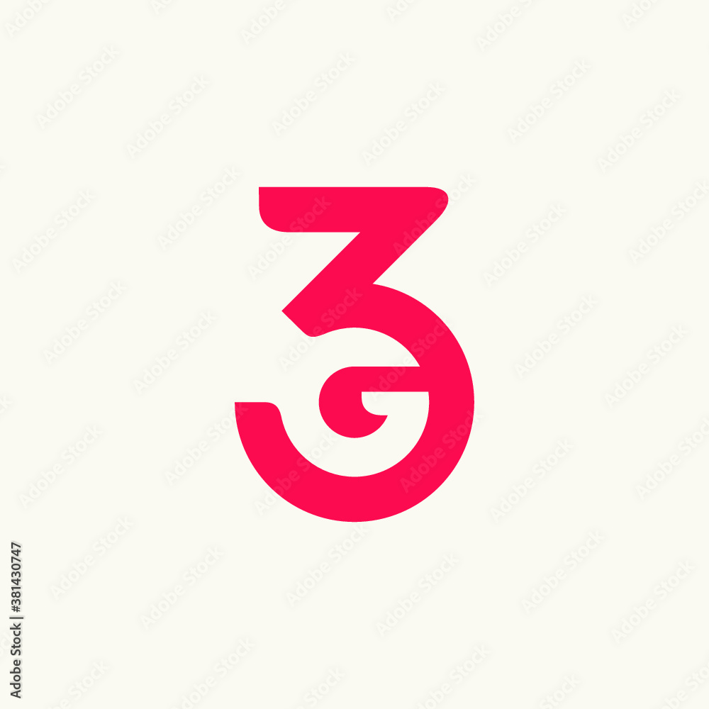 3G logo alphabet vector abstract icon illustrations 3G logo alphabet vector abstract icon illustrations