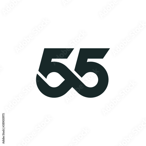 5 number 55 logo vector abstract  icon illustrations