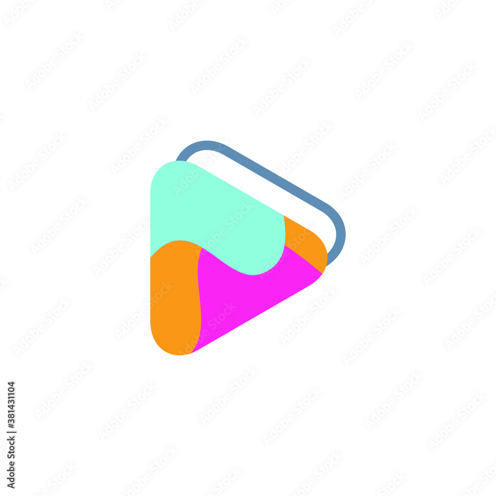 play button logo vector abstract icon illustrations play button logo vector abstract icon illustrations