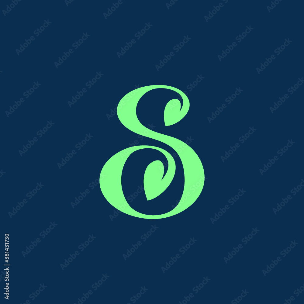 S logo leaf vector alphabet abstract icon illustrations S logo leaf vector alphabet abstract icon illustrations