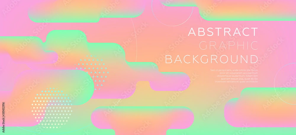 Fototapeta premium Abstract background with beautiful liquid fluid geometric elements for posters, placards and brochures. Eps10 vector illustration.