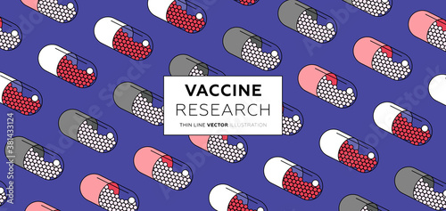 Covid vaccine drug pills background design for coronavirus medicine concept banners, posters and placards. Eps10 vector