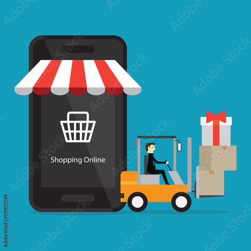 Online shopping and freight transport