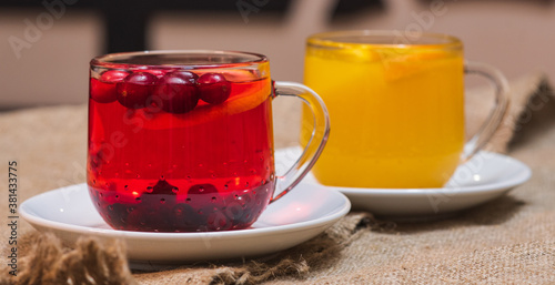 Delicious and healthy freshly prepared teas from berries and sea buckthorn