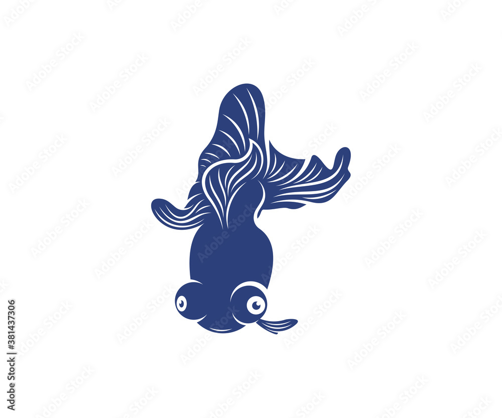 Fototapeta premium Goldfish Logo design vector template, Goldfish illustration, icon symbol