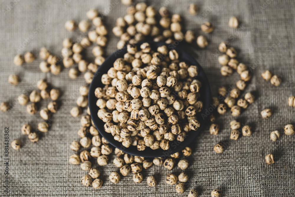 fresh and delicious chickpeas on the table fresh and delicious chickpeas on the table