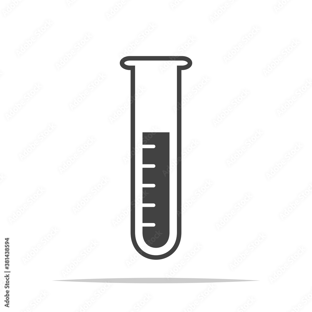 Laboratory test tube icon vector isolated Laboratory test tube icon vector isolated