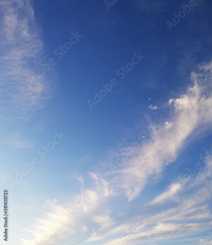 blue sky with clouds in sunny day