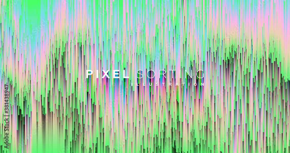 Minimal background with gradient color lines. Geometric trendy design. Pixel sorting glitch style. Eps10 vector illustration Minimal background with gradient color lines. Geometric trendy design. Pixel sorting glitch style. Eps10 vector illustration