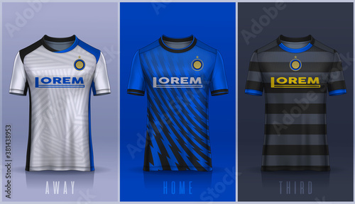 t-shirt sport design template, Soccer jersey mockup for football club. 