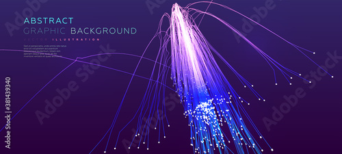 Quantum computing, deep learning artificial intelligence, signal cryptography infographic vector illustrations. Big data algorithms visualization for business, science presentations, posters, covers